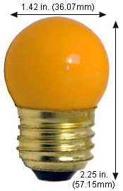 Incandescent Colored Sign Lamps 7 1/2 S11/O