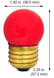 Incandescent Colored Sign Lamps 7 1/2 S11/R