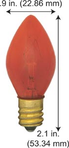 Incandescent Christmas Bulbs - Strings C7 Bulbs 7C7TA TWINKLE AMBER 130V
