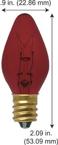 Incandescent Christmas Bulbs - Strings C7 Bulbs 7C7TR TWINKLE 130V        *