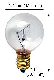 Incandescent Incandescent G12.5 40G121/2/E14/CL