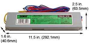 Ballasts Fluorescent Electronic Ballasts T12 EL248HO-120/277HF 