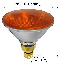 Incandescent Colored Reflector - Par 90PAR38QFL/AMBER 130V