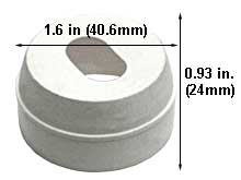 Fluorescent Fluorescent Tube Guards & Accessories End Caps T12 UNIVERSAL WHITE END CAP