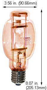 H.I.D. Metal Halide BT28 - ED28 M250U/PDX CLEAR PINK