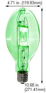 H.I.D. Metal Halide BT37 - ED37 M400U/GDX CLEAR GREEN