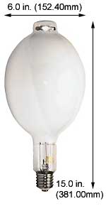 H.I.D. Mercury Vapor BT56 H36GW1000DX DELUXE WHITE