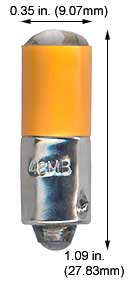Miniature T1.25 48MB/AMBER/LED 8 CHIP