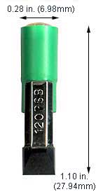Incandescent Miniature Slide Base 120PSB/GREEN