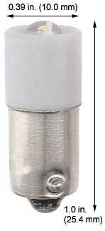 Incandescent Miniature T3.25 LED-WHITE-T31/4-MB-36-130V