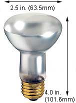 Incandescent Shatter Resistant R Lamps 75R20SP/SS 