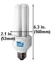 Fluorescent Compact Fluorescent Triple Twin Medium Screw EL20W/27K