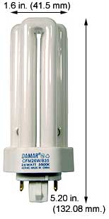 Fluorescent Compact Fluorescent Triple Twin Shape(4pin) CFM26W/GX24Q/835