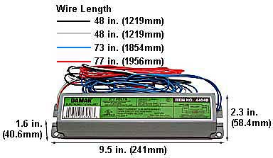 Ballasts Fluorescent Electronic Ballasts T12 EL248-277HF SLIMLINE
