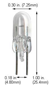 Incandescent Miniature T2.25 785   T 2 1/4  BI PIN BASE