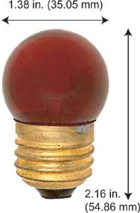 Incandescent Colored Sign Lamps 7.5S11TR
