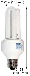Fluorescent Compact Fluorescent Triple Twin Medium Screw EL15W/TBX/41K