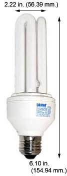 Fluorescent Compact Fluorescent Triple Twin Medium Screw EL18W/TBX/27K