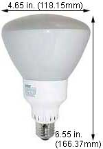 Fluorescent Compact Fluorescent Reflector Shape Medium Screw EL20W/R40/FL/27K