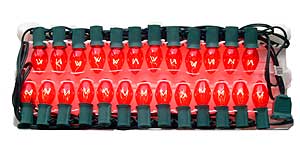 Incandescent Christmas Bulbs - Strings C7 Strings C7-25-TR-G-12