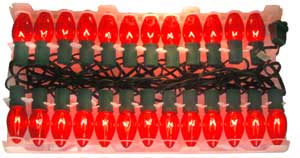 Incandescent Christmas Bulbs - Strings C9 Strings C9-25-TR-G-12