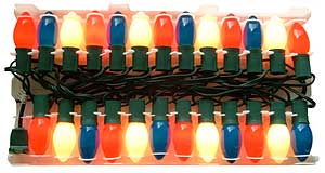Incandescent Christmas Bulbs - Strings C9 Strings C9-25-RWB-G-12