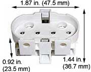 Fluorescent Fluorescent Sockets Compact Fluorescent Sockets 18W TO 80W 4 PINLONG TWIN TUBE