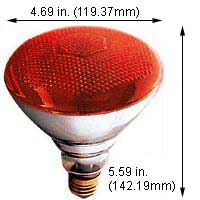 Incandescent Colored Reflector - Par 150BR38R 130V  RED 1PC