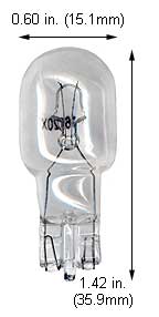 Miniature T5 16120X 16.2W 12V XENON WEDGE