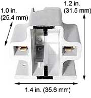 Fluorescent Fluorescent Sockets Compact Fluorescent Sockets 13W 2 PIN DOUBLE TWIN TUBE
