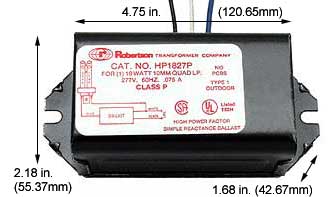 Fluorescent Ballasts & Dimmers Compact Fluorescent (1) 18W QUAD COMPACT FLUORESCENT