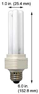 Fluorescent Compact Fluorescent Quad Twin Medium Screw EFS15E27  
