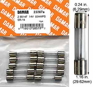 Miniature SR14 FUSE 6614F  14V .05AMPS SR-14