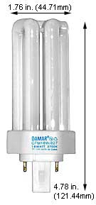 Fluorescent Compact Fluorescent Triple Twin Shape(2pin) CFM18W/GX24D-2/827 