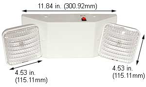 Specialty Emergency - Exit Fixtures Emergency Fixtures R-1 (WHT) 2 HEAD 