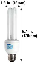 Fluorescent Compact Fluorescent Double Twin Medium Screw EL13W/DTT/41K