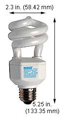 Fluorescent Compact Fluorescent Spiral Medium Screw H13SL/27K