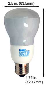 Fluorescent Compact Fluorescent Reflector Shape Medium Screw EL9W/R20/64K