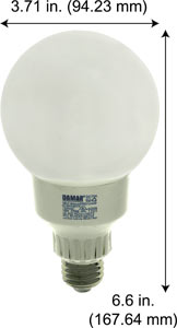 Fluorescent Compact Fluorescent Globe Shape (G30) EG18W/G30/64K DAYLIGHT