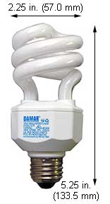 Fluorescent Compact Fluorescent Spiral Medium Screw H18SL/27K