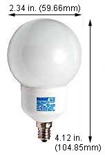 Fluorescent Compact Fluorescent Globe Shape (G20) MG5W/E12/5K 