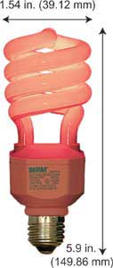 Fluorescent Compact Fluorescent Colored H25SL/PINK