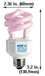 Fluorescent Compact Fluorescent Colored H15SL/PINK