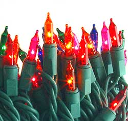 Incandescent Christmas Bulbs - Strings Mini Strings 100LT-MINI-MULTI 