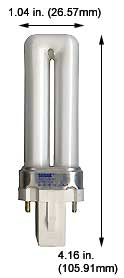 Fluorescent Compact Fluorescent Single Twin Tube F5TT/850/G23      