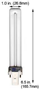Fluorescent Compact Fluorescent Single Twin Tube F9TT/865/G23      