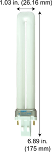 Fluorescent Compact Fluorescent Single Twin Tube F13TT/865/GX23