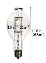 H.I.D. Metal Halide BT37 - ED37 MP400W/BU/UVP/3K       