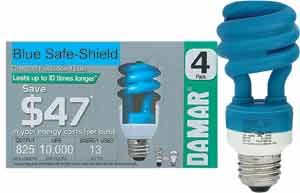 Fluorescent Compact Fluorescent Colored HM13SL/64K/4PK/BLUE/SS