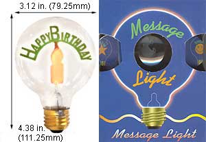 Incandescent Incandescent G25 G25 HAPPY BIRTHDAY 120V